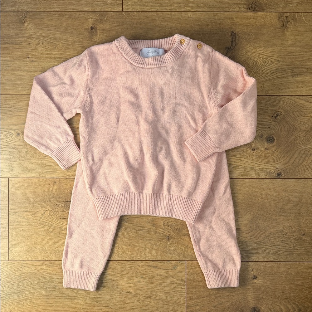 SweetHoney 2T Pink Knit Sweater & Pants Lounge Set